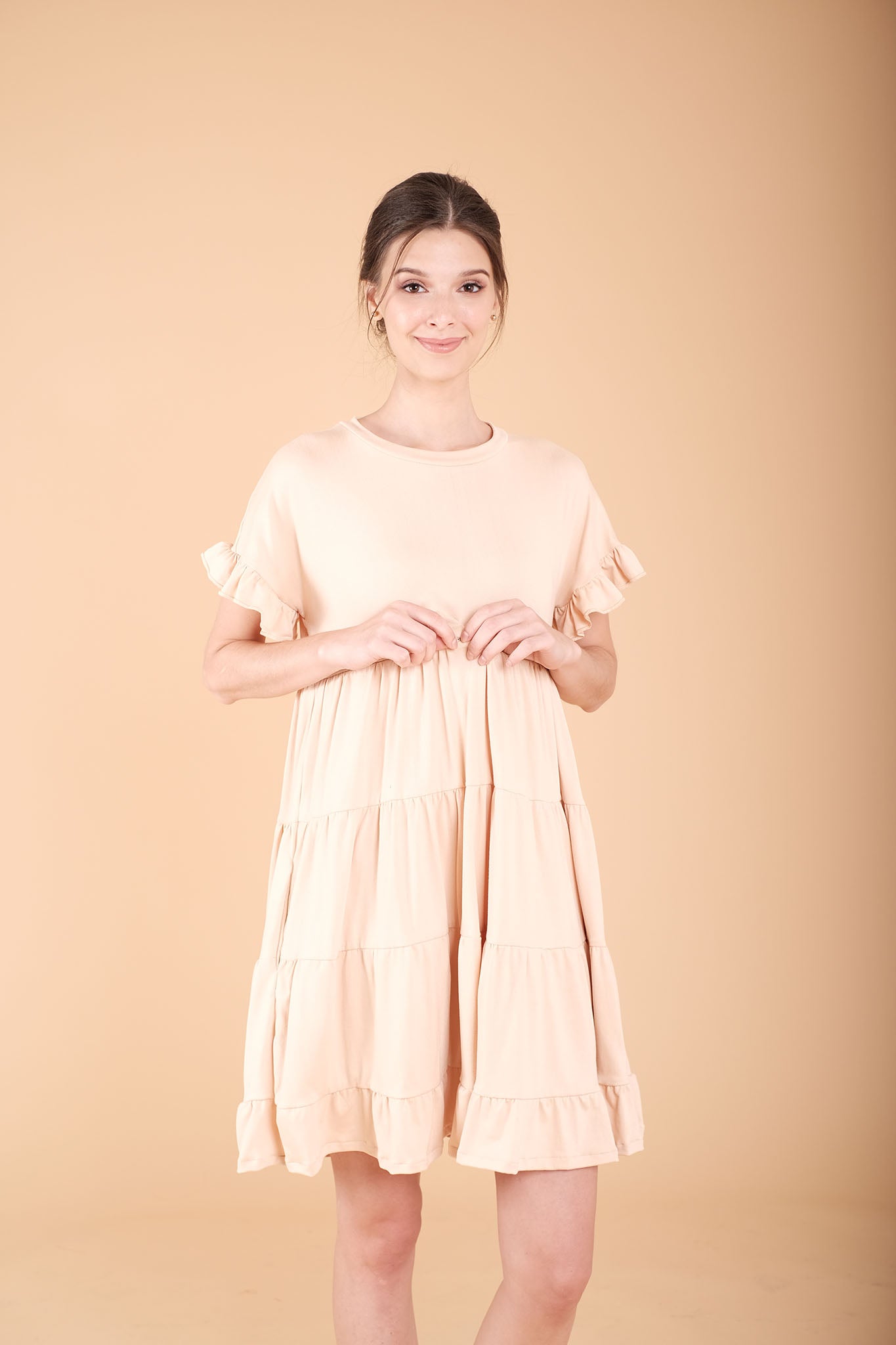 Cotton: Jabir Tiered Mini-Dress