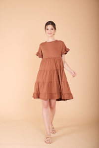 Cotton: Jabir Tiered Mini-Dress