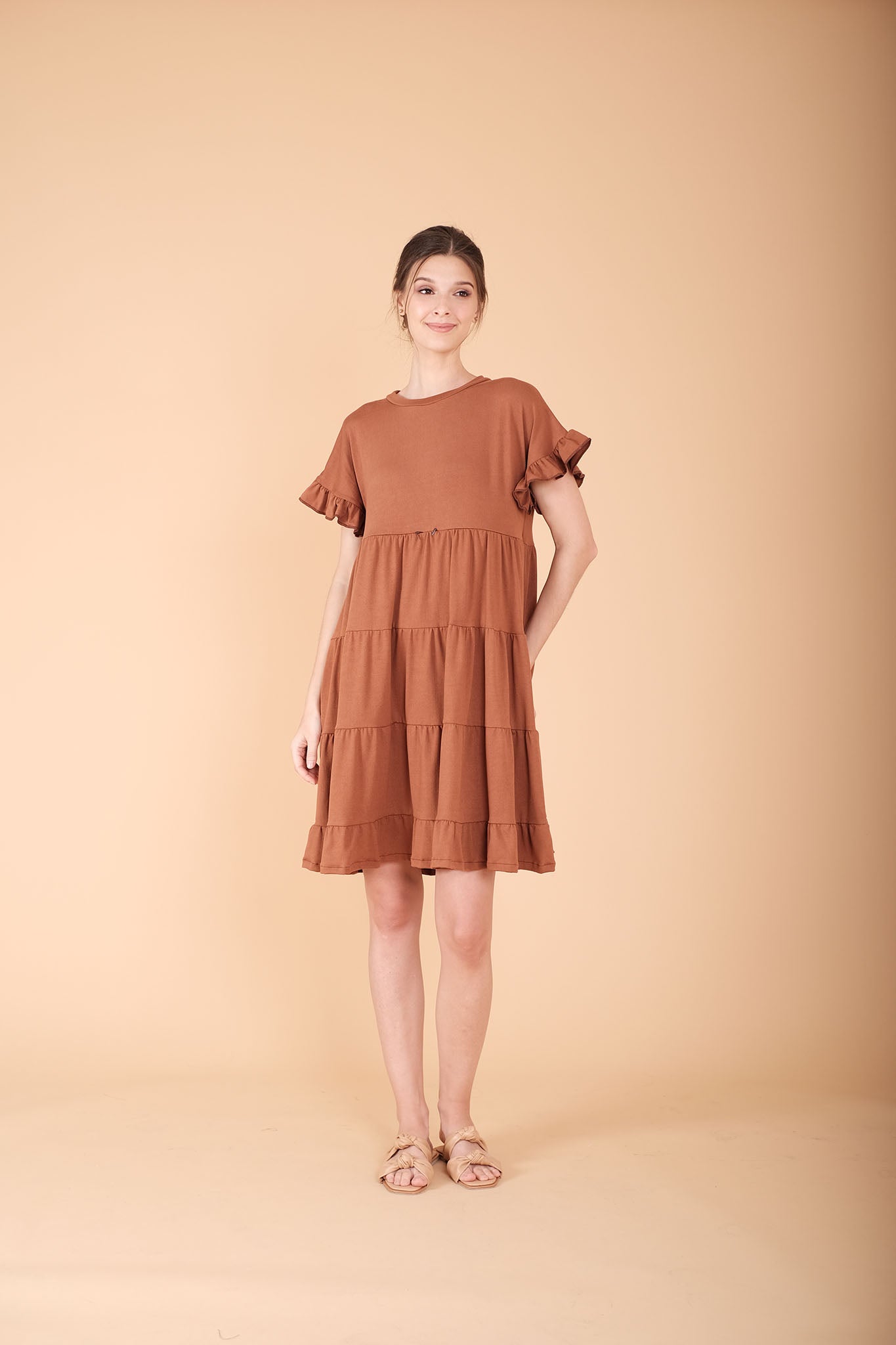 Cotton: Jabir Tiered Mini-Dress