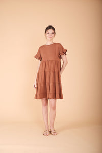 Cotton: Jabir Tiered Mini-Dress