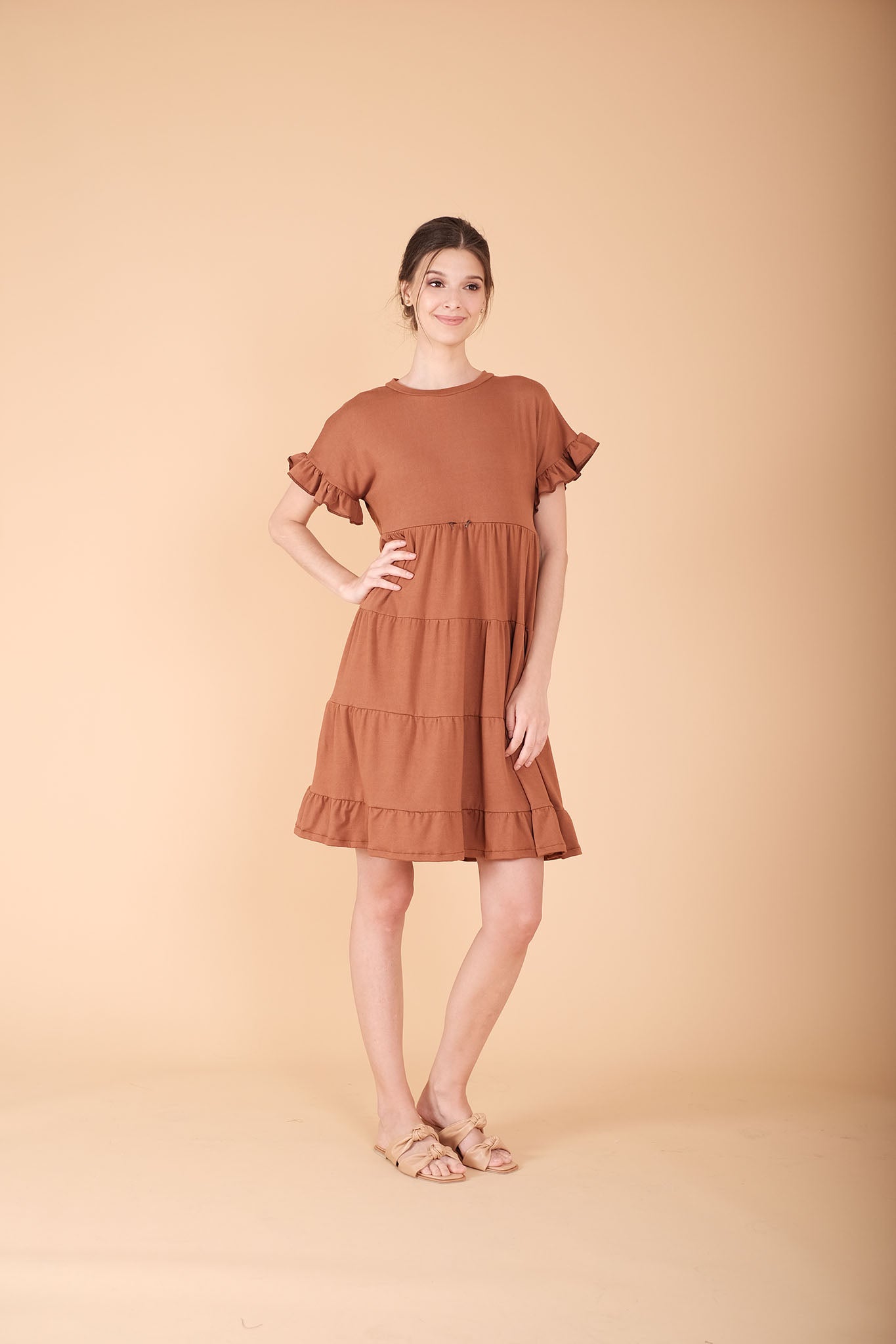 Cotton: Jabir Tiered Mini-Dress
