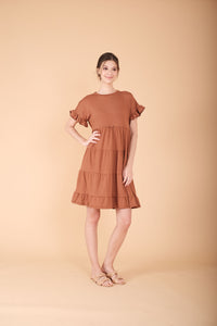 Cotton: Jabir Tiered Mini-Dress