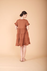Cotton: Jabir Tiered Mini-Dress