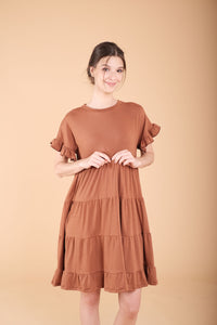 Cotton: Jabir Tiered Mini-Dress