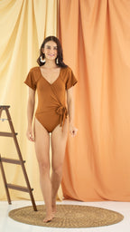 MUM x Sirena: Diana Butterfly-Sleeved One Piece  Swimsuit