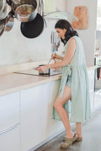 MUM x RPB 7: Madeline Chambray Multi-Purpose Side-Laso Apron/Breastfeeding Cover Pinafore