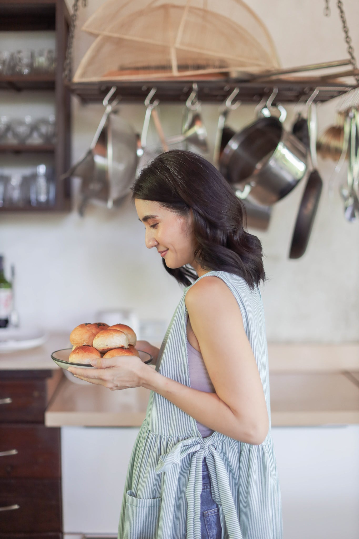 MUM x RPB 7: Madeline Chambray Multi-Purpose Side-Laso Apron/Breastfeeding Cover Pinafore
