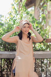 MUM x RPB 7: Joei Spaghetti with Adjustable Straps Side-Laso Long Vest/ Breastfeeding Cover with Headtie