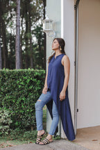 MUM x LQA 3: Mikaela Long Asymmetrical Sleeveless Top
