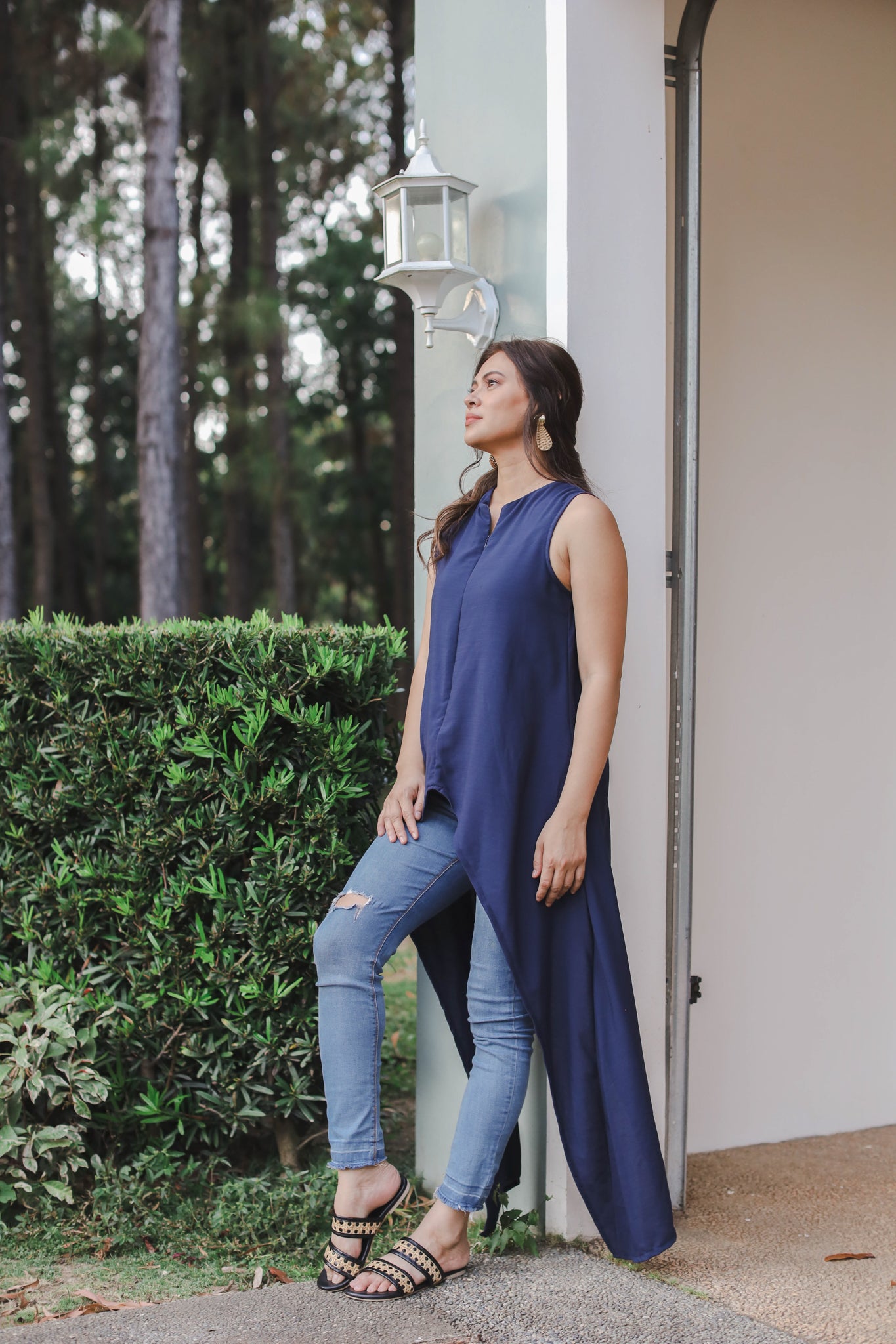 MUM x LQA 3: Mikaela Long Asymmetrical Sleeveless Top