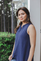 MUM x LQA 3: Mikaela Long Asymmetrical Sleeveless Top
