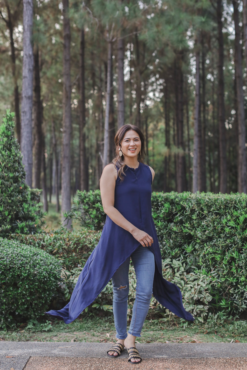 MUM x LQA 3: Mikaela Long Asymmetrical Sleeveless Top