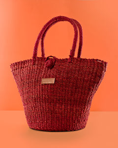 Lola Becca 08: Colo Abaca Handbag Maroon