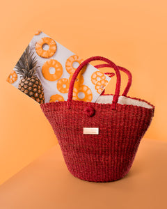 Lola Becca 08: Colo Abaca Handbag Maroon