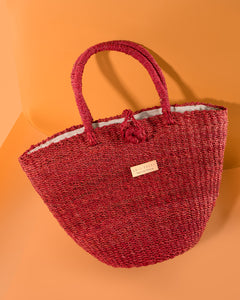 Lola Becca 08: Colo Abaca Handbag Maroon