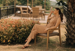 MUM x LQA: Liz Jumpsuit with Attached Long Vest