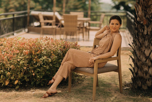 MUM x LQA: Liz Jumpsuit with Attached Long Vest