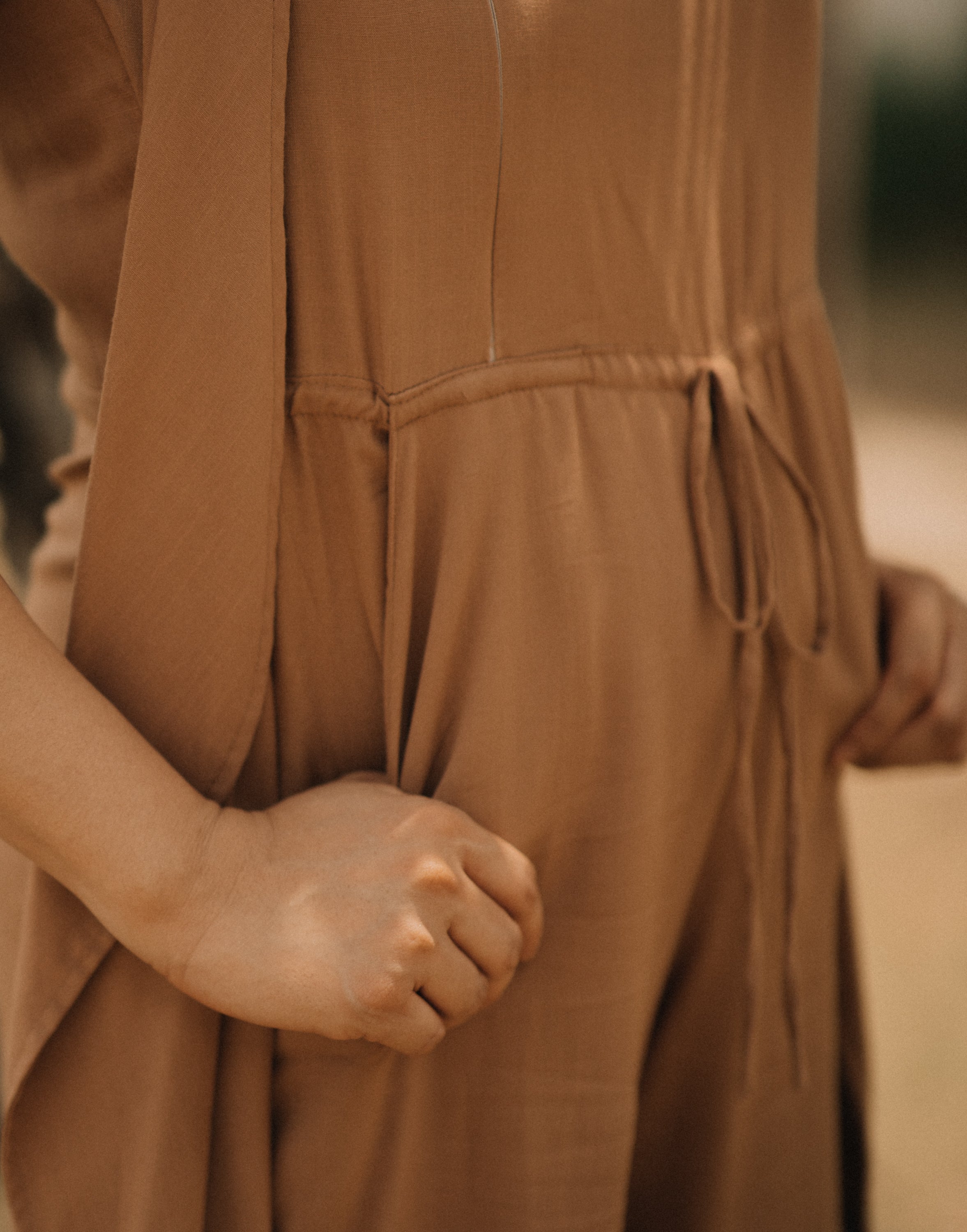 MUM x LQA: Liz Jumpsuit with Attached Long Vest