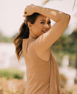 MUM x LQA: Liz Jumpsuit with Attached Long Vest
