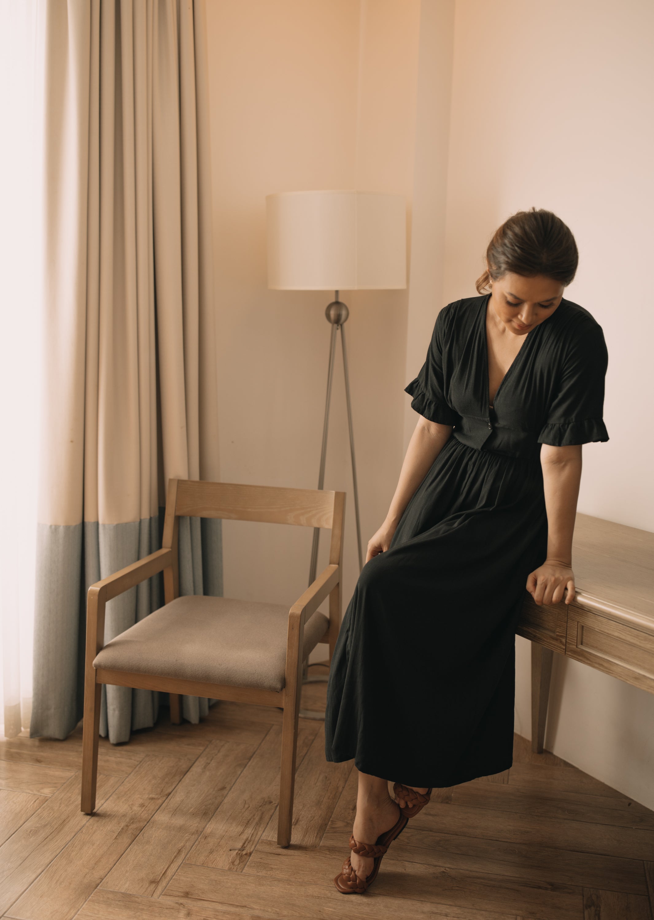 MUM x LQA: Tamera Dress with Cinched Waist
