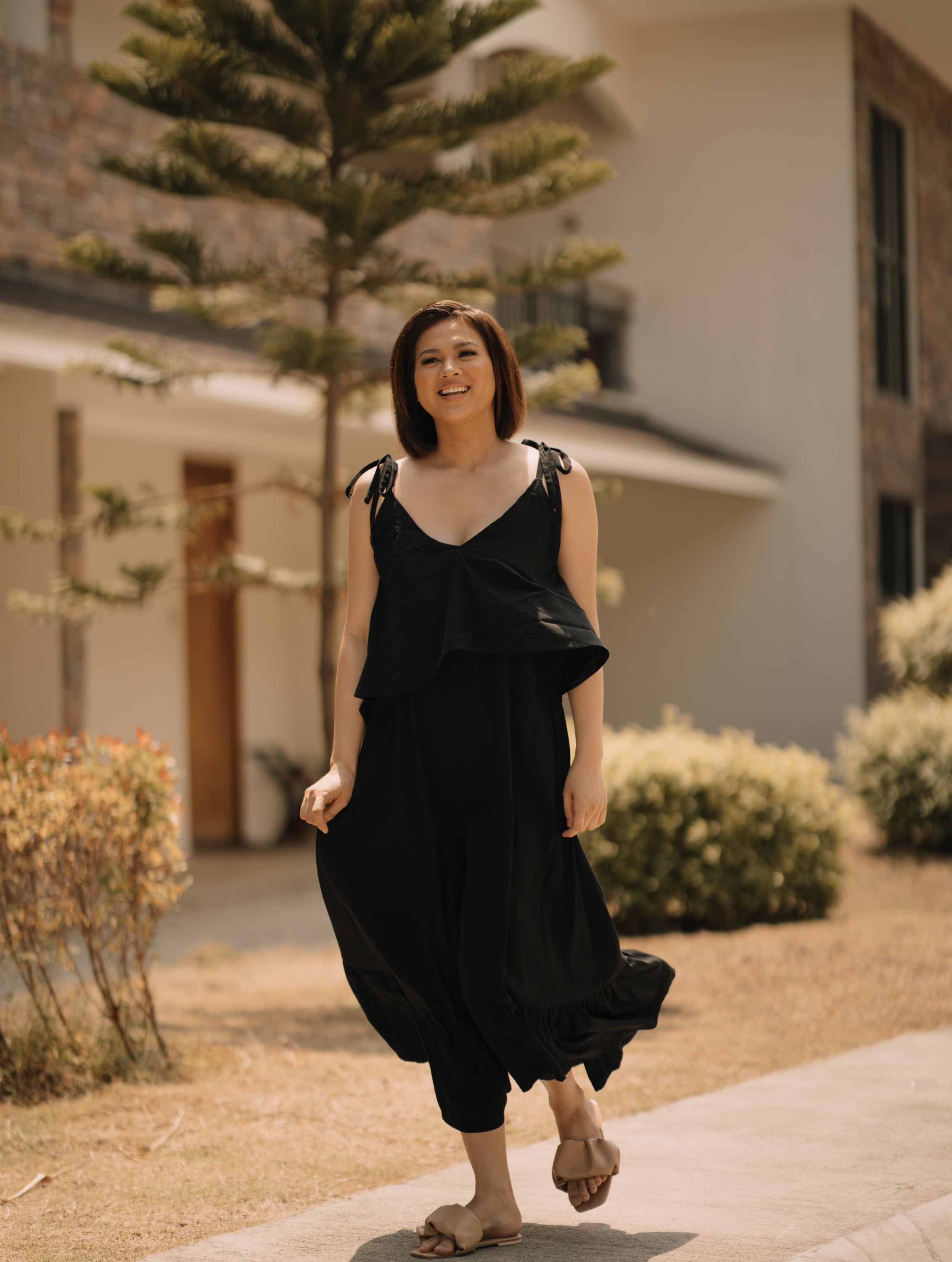 MUM x LQA: Aina Spaghetti Dress with Double Top