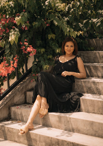 MUM x LQA: Aina Spaghetti Dress with Double Top