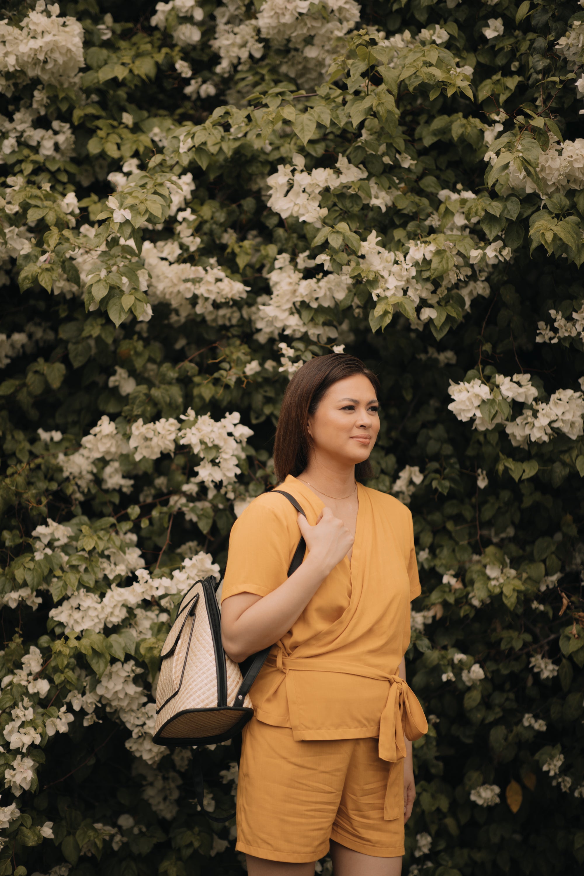 MUM x LQA: Denille Wrap Top and Shorts Set