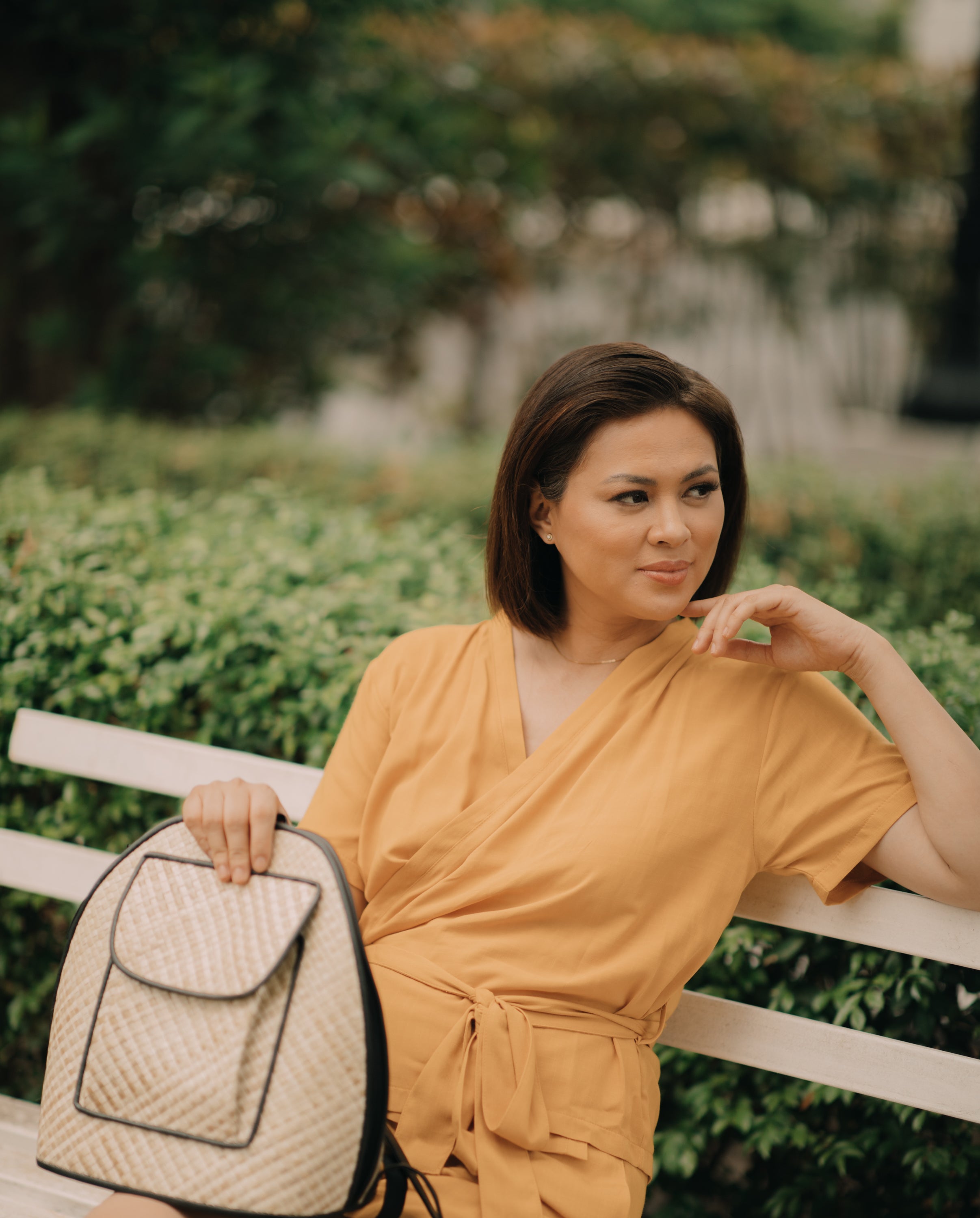 MUM x LQA: Denille Wrap Top and Shorts Set