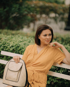 MUM x LQA: Denille Wrap Top and Shorts Set