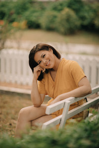 MUM x LQA: Denille Wrap Top and Shorts Set