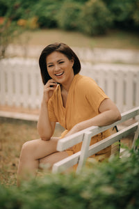 MUM x LQA: Denille Wrap Top and Shorts Set