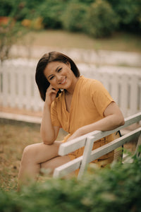 MUM x LQA: Denille Wrap Top and Shorts Set