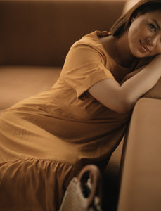 MUM x LQA:  Ivy A-line Ruffled Dress with Folded Sleeves