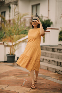 MUM x LQA:  Ivy A-line Ruffled Dress with Folded Sleeves