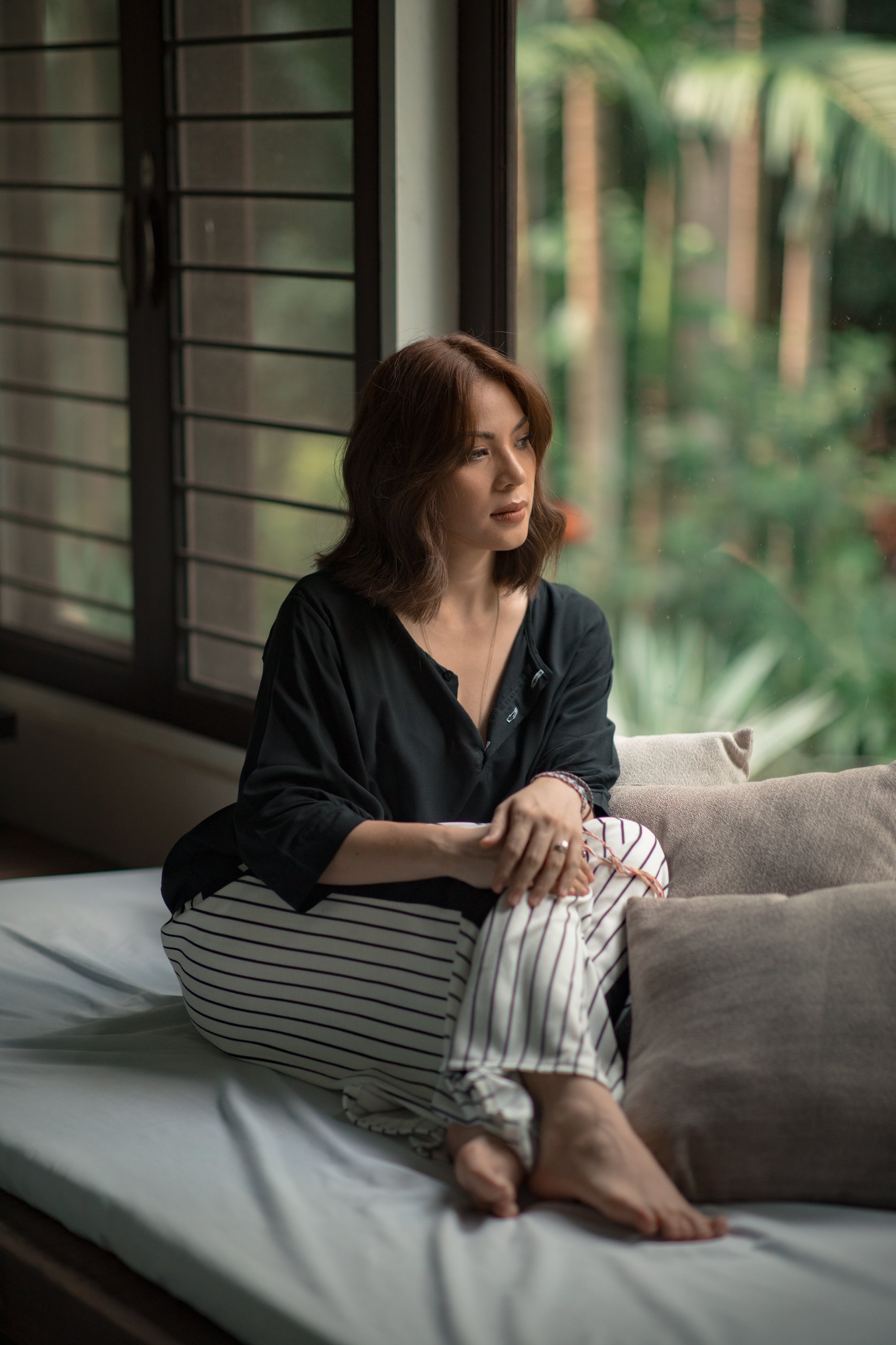 MUM x LDG 1: Urduja Top and Loose Pants Set