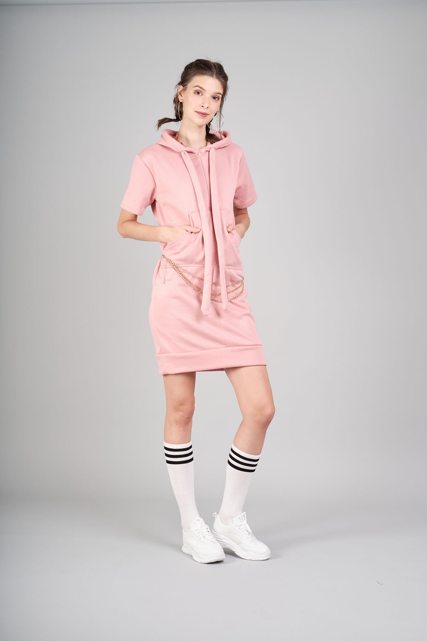 Street Style Athleisure: Daisy Hooded Dress