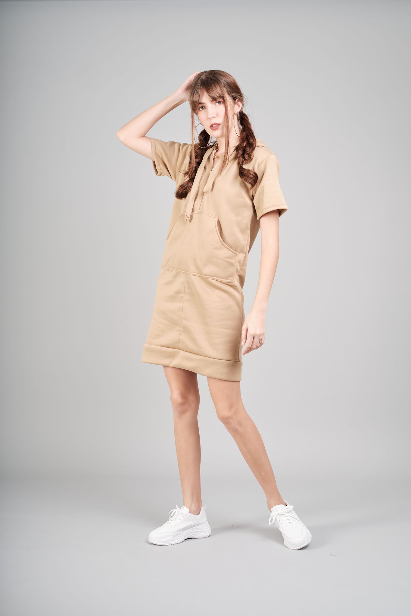 Street Style Athleisure: Daisy Hooded Dress