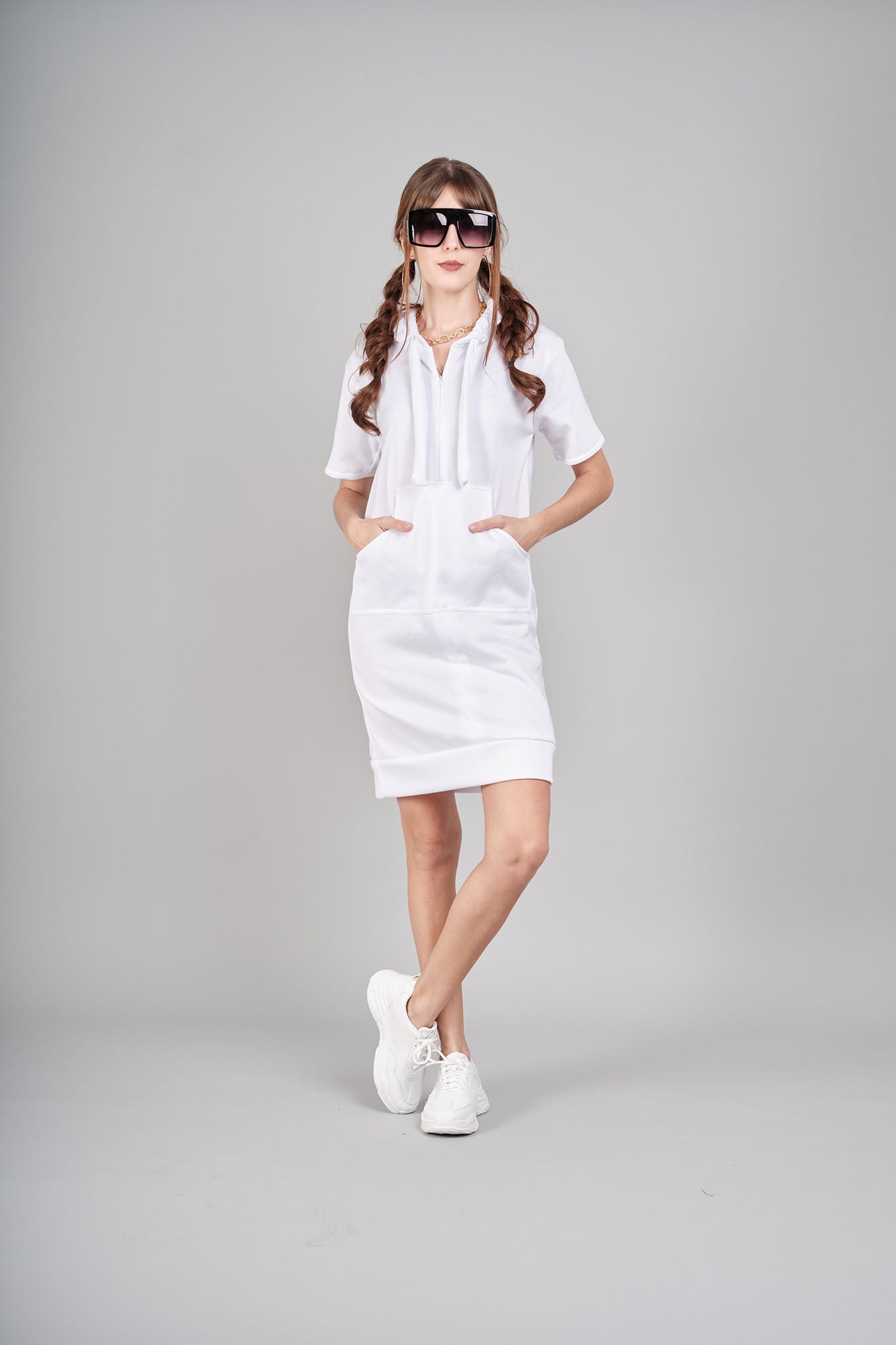 Street Style Athleisure: Daisy Hooded Dress