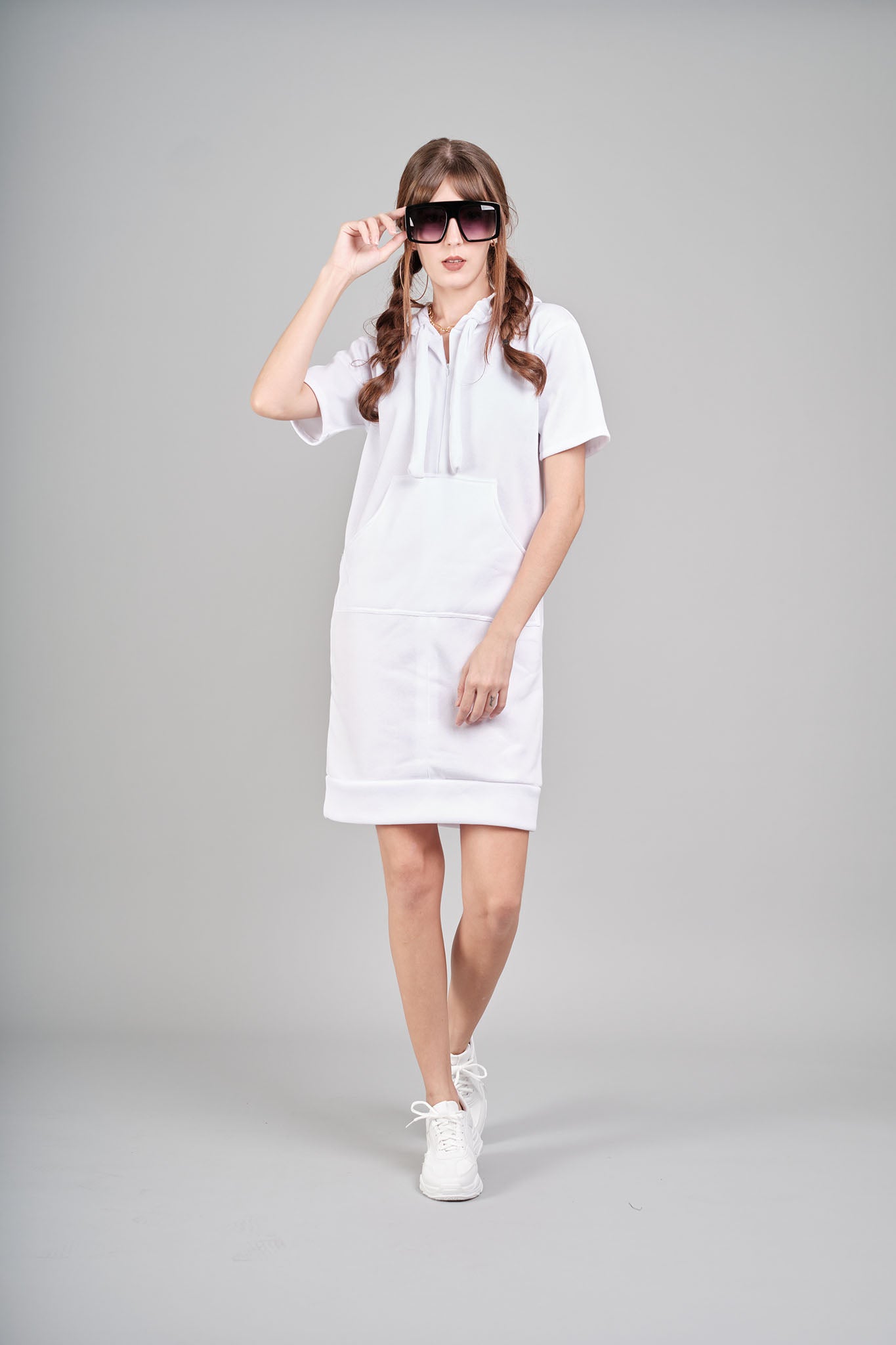 Street Style Athleisure: Daisy Hooded Dress
