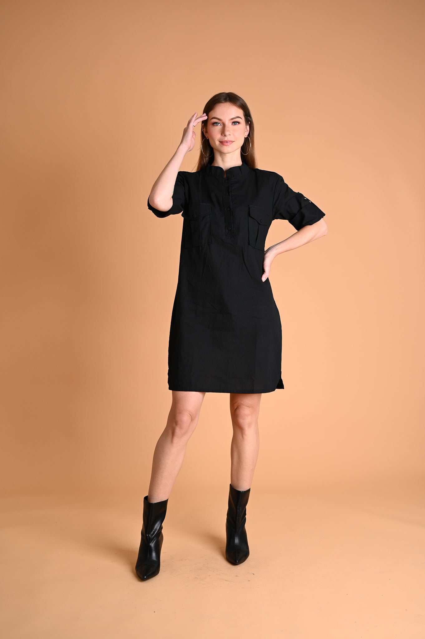 Safari: Amethyst Cargo Shift Dress