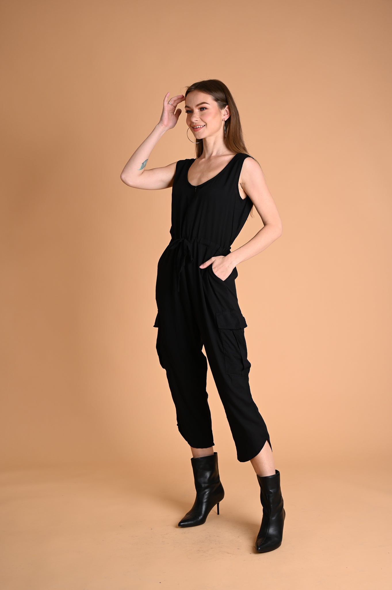 Safari: Ashlyn Cargo Sleeveless Romper