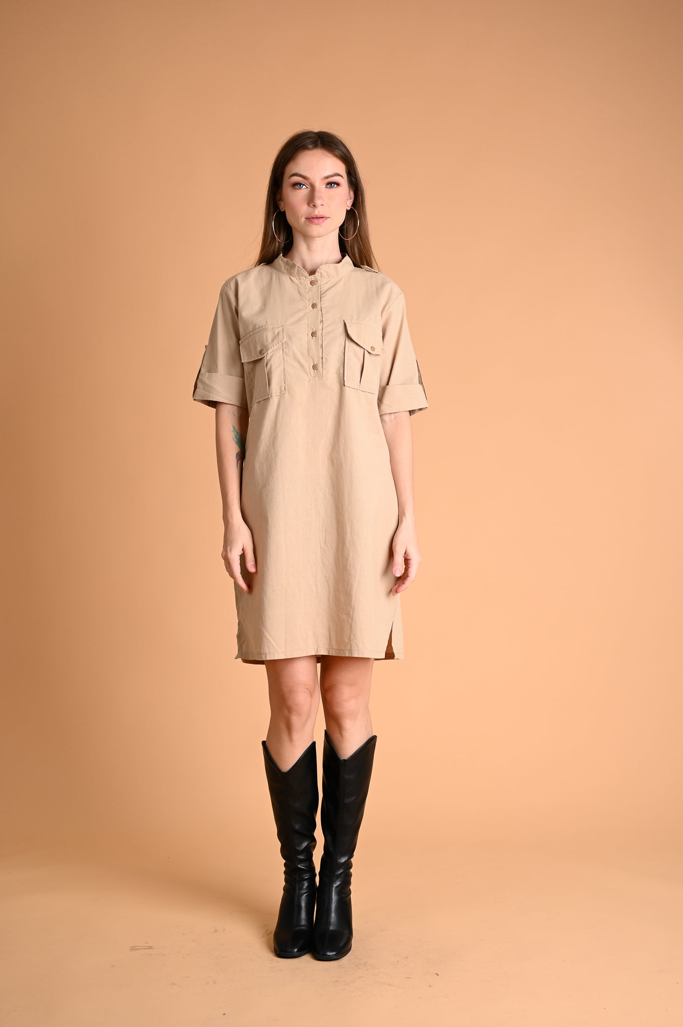 Safari: Amethyst Cargo Shift Dress
