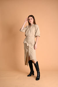 Safari: Addison Top and Asymmetrical Cargo Skirt Set