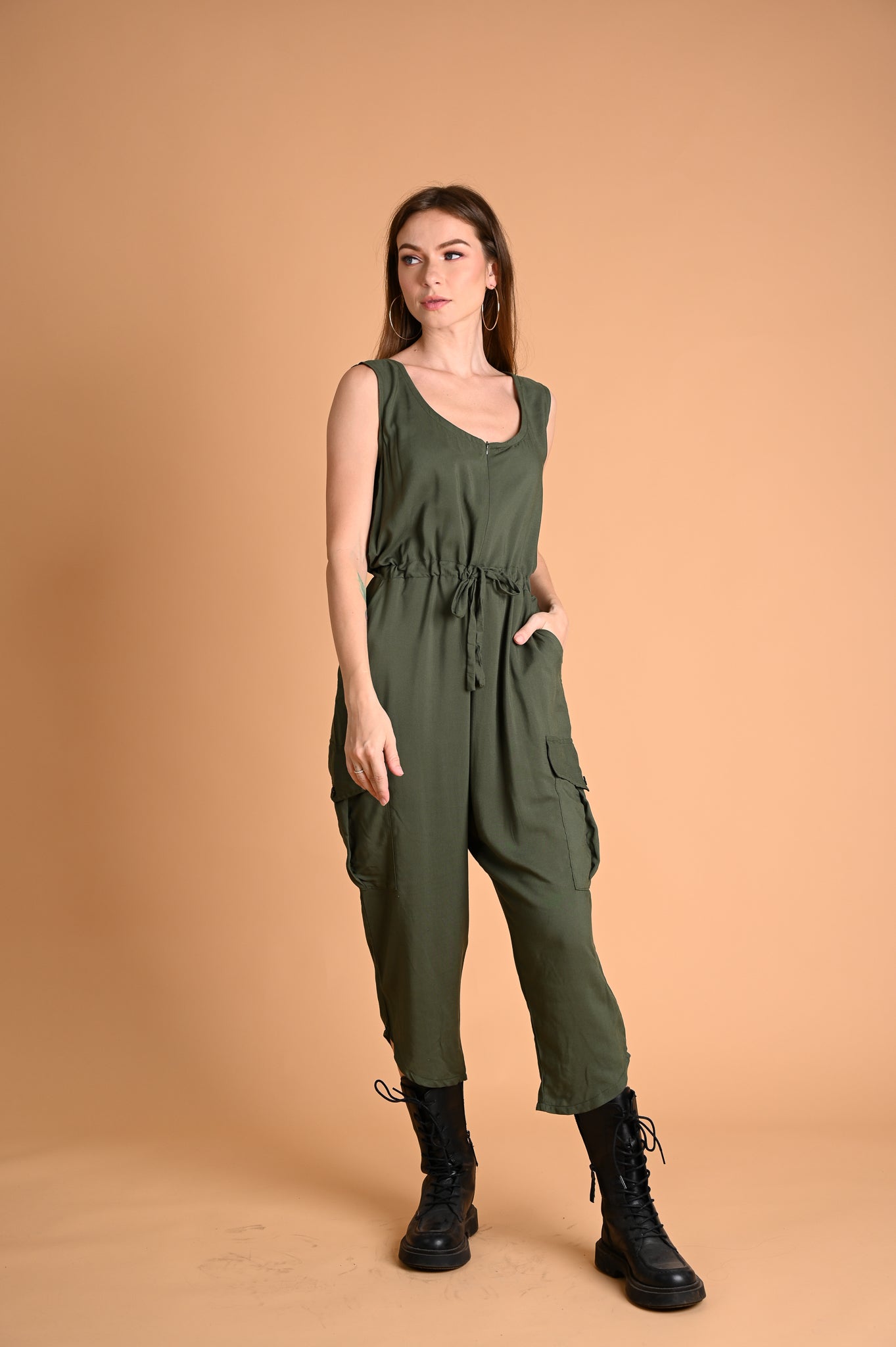 Safari: Ashlyn Cargo Sleeveless Romper