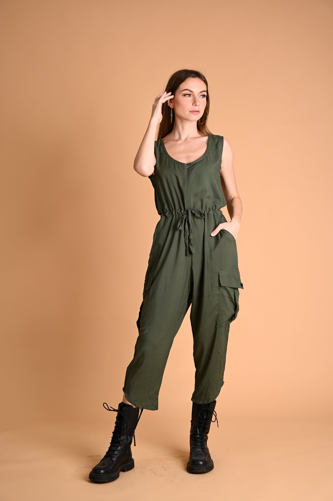 Safari: Ashlyn Cargo Sleeveless Romper