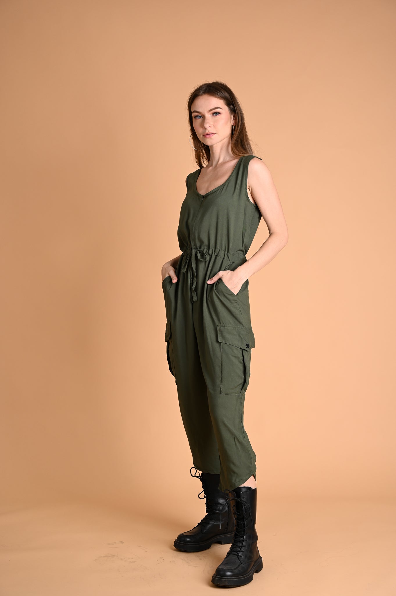 Safari: Ashlyn Cargo Sleeveless Romper