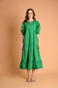 Green: Audrey A-line Maxi Dress