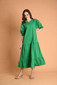 Green: Audrey A-line Maxi Dress