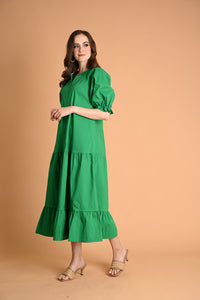 Green: Audrey A-line Maxi Dress