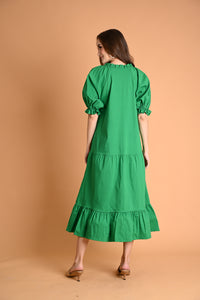 Green: Audrey A-line Maxi Dress